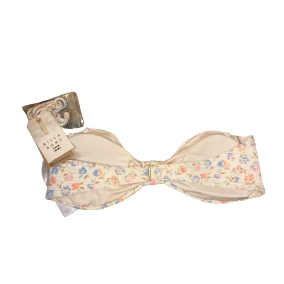Billabong Cream Floral Bikini Top - Picture 3 of 4